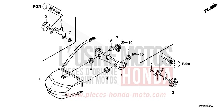 TAILLIGHT for CBR600RR ABS GRAPHITE BLACK (NHB01) from 2012